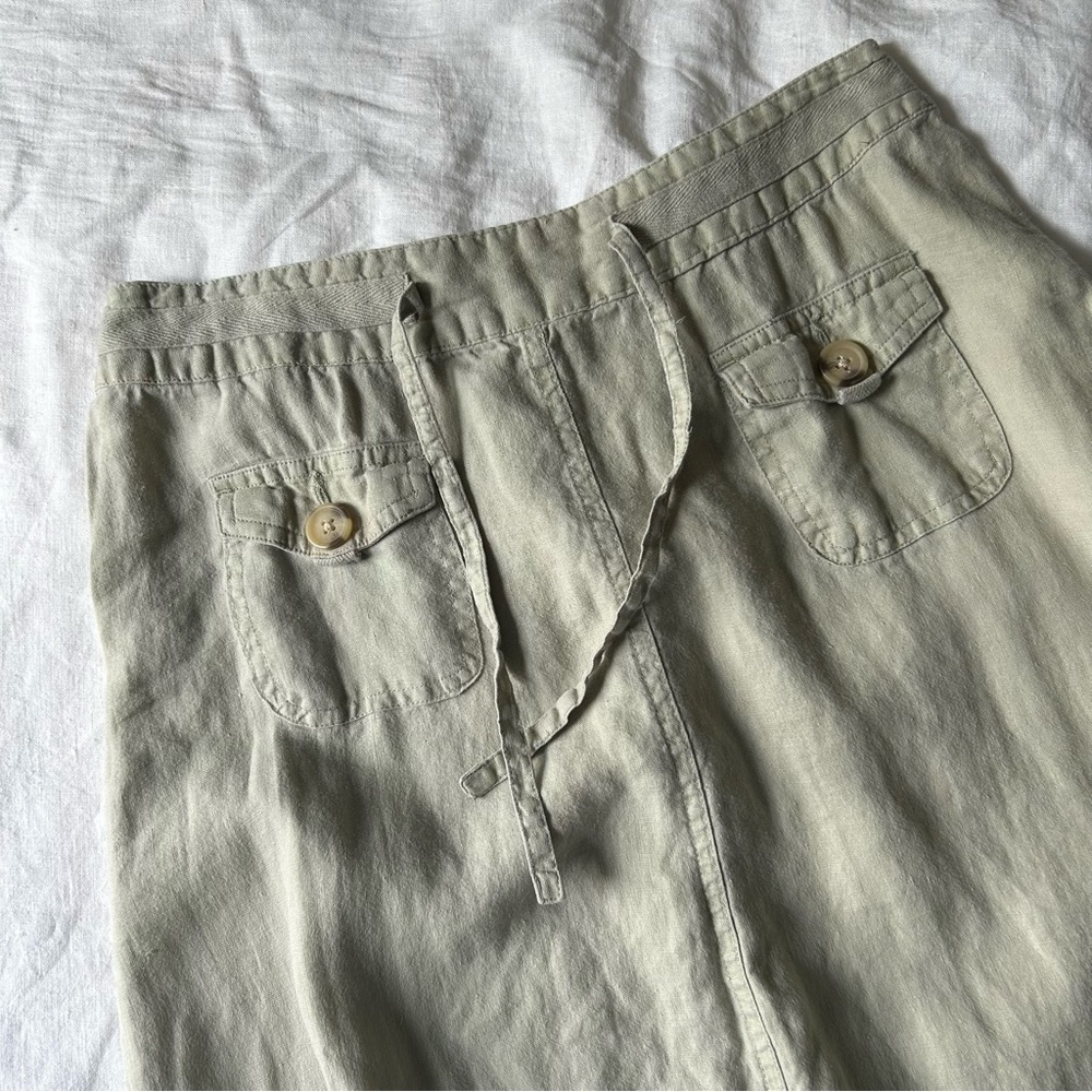 Vintage Y2K Crunchy Babe 100% Linen Skirt Sz 4